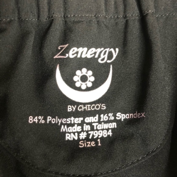 Zenergy By Chico's Size 1 Black Pants Pull On - Picture 3 of 5